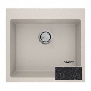 Sanitec Ultra Granite 816 Ένθετος Νεροχύτης 50x50cm Grafite