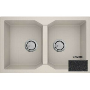 Sanitec Ultra Granite 818 Ένθετος Νεροχύτης 86x50cm Grafite