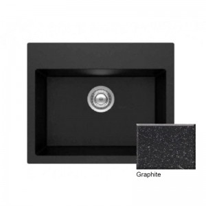 Sanitec Ultra Granite 809 Ένθετος Νεροχύτης 60x50cm Grafite