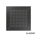 Almar Square Temptation E044109-411 Black Brushed Pvd Κεφαλή Εντοιχισμού Οροφής 2 Ροών 50x50cm Almar Κεφαλές
