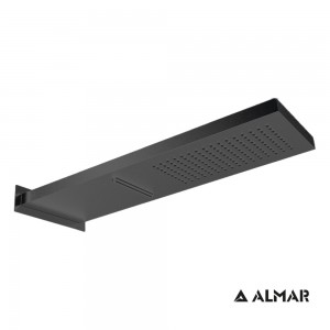 Καταρράκτης Ντους Επίτοιχος - Almar E044199-411 - Black Brushed PVD 19,2x5,5x53,7cm