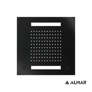 Almar Easy Light Tempation E044172-400 Black Ματ Κεφαλή Εντοιχισμού Οροφής 1 Ροής Με Χρωματοθεραπεία 30x30cm