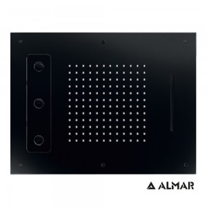 Κεφαλή Ντους Οροφής Εντοιχισμού - Almar E044189-400 - Spin Temptation - Ματ Μαύρο 63x48cm