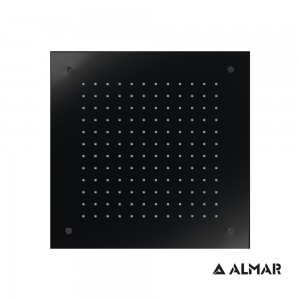 Κεφαλή Ντους Οροφής Εντοιχισμού - Almar E044046-400 - Square Temptation - Ματ Μαύρο 38x38cm
