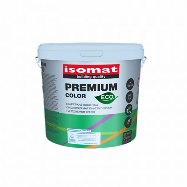 ISOMAT PREMIUM COLOR ECO Λευκό  οικολογικό πλαστικό χρώμα για εσωτερική χρήση  3 lt PROSFORES