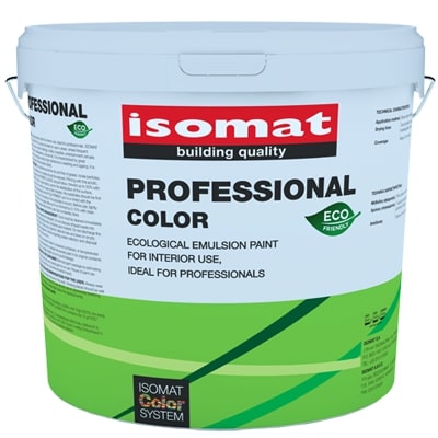ISOMAT PROFESSIONAL  COLOR ECO Λευκό 2.5 Lt οικολογικό πλαστικό χρώμα για εσωτερική χρήση