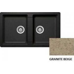 Sanitec Classic 334 Ένθετος Νεροχύτης 86x50cm Granite Beige