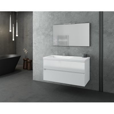Drop LUXUS 100 White – 1 έπιπλο μπάνιου κρεμαστό  με καθρεπτη