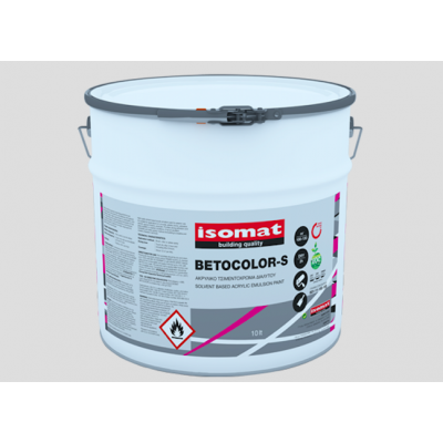 Isomat Betocolor-S 10lt Γκρι Ακρυλικό Τσιμεντόχρωμα Διαλύτου 