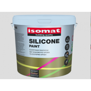 ISOMAT SILICON PAINT Εξαιρετικής ποιότητας, ματ σιλικονούχο χρώμα για εξωτερική χρήση λευκό 3 lt