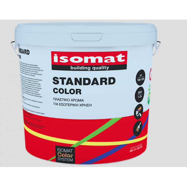 ISOMAT STANDARD COLOR  Πλαστικό χρώμα για εσωτερική χρήση Λευκό 9 lt