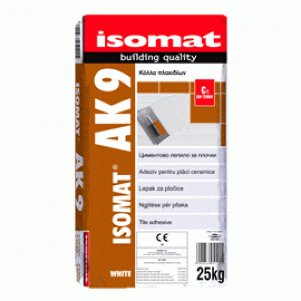 Κολλες Πλακιδιων - ISOMAT AK 9 (Κόλλα πλακιδίων) 25kgr ISOMAT