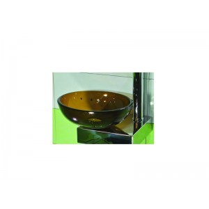 Gloria Glass Kare 28-8025 Φ31.5 cm Καφέ Γυάλινος Νιπτήρας