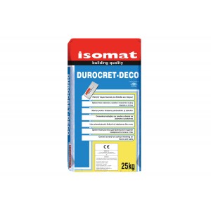 DUROCRET-DECO  ISOMAT Πατητή τσιμεντοκονία για δάπεδα και τοίχους λευκό 25 kgr
