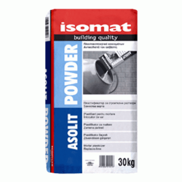 Isomat Asolit Powder 30 kg Πλαστικοποιητικό Κονιαμάτων Σε Μορφή Σκόνης