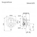 Bugnatese Oxford 6372 Mπρονζέ - Λευκό Μίκτης 2 Εξόδων Με Εκτροπέα  oxford