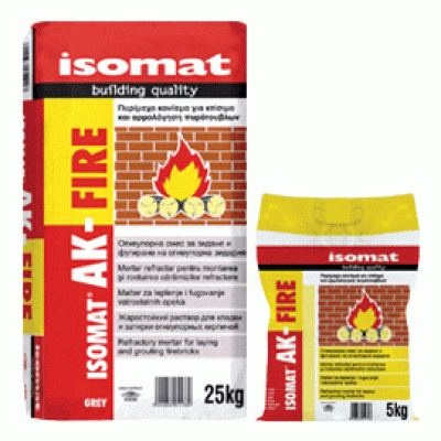 ISOMAT AK-FIRE  Πυρίμαχο κονίαμα για κτίσιμο και αρμολόγηση πυρότουβλων