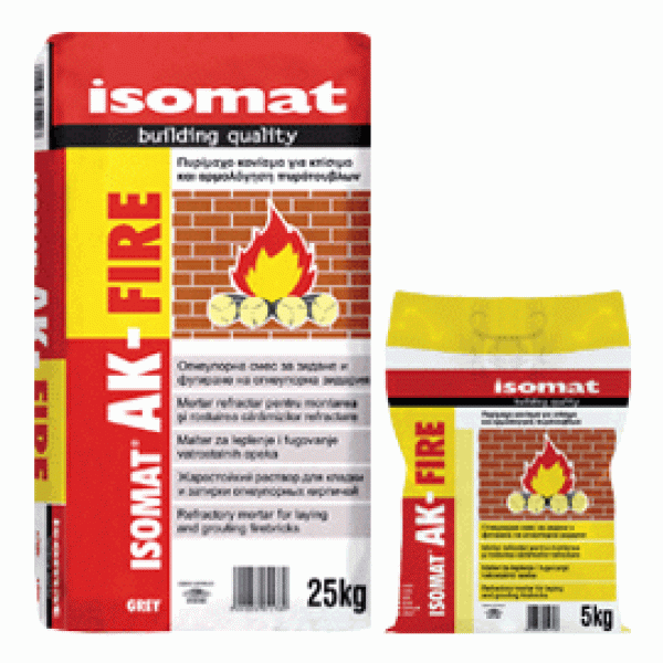 ISOMAT AK-FIRE  Πυρίμαχο κονίαμα για κτίσιμο και αρμολόγηση πυρότουβλων
