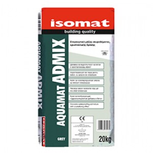 Isomat AQUAMAT-ADMIX 20kg Στεγανωτικό Μάζας Σκυροδέματος Κρυσταλλικής Δράσης,