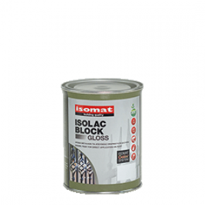 Isomat ISOLAC BLOCK GLOSS 0.7 lt Χρώμα Μετάλλων Για Απευθείας Εφαρμογή Σε Σκουριά Λευκο
