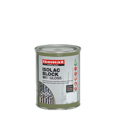 Isomat ISOLAC BLOCK GLOSS 2,5 lt Χρώμα Μετάλλων Για Απευθείας Εφαρμογή Σε Σκουριά Λευκο