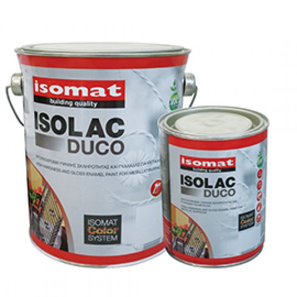 ISOLAC DUCO SATIN 2,50 LT ISOMAT  Ντουκόχρωμα υψηλής σκληρότητας για μέταλλα