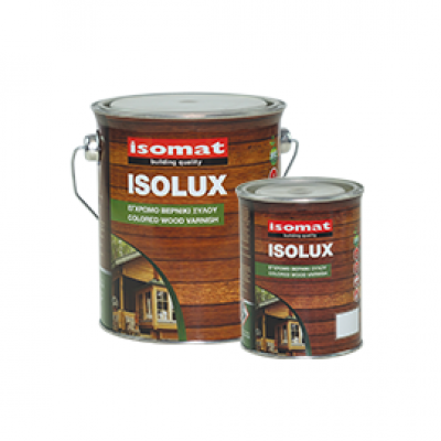 ISOLUX  ISOMAT Έγχρωμο βερνίκι ξύλου σε έτοιμες αποχρώσεις 0,75 LT σατινέ  διάφανο
