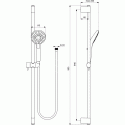 Ideal Standard Idealrain EVO Round B2237AA Κιτ Ντους Με Βέργα 90 cm -Τηλέφωνο-Σπιράλ Βέργες - τηλέφωνα ντουζ