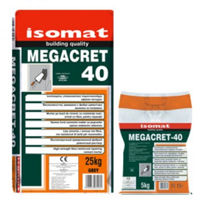 Isomat MEGACRET-40 25 kg Ινοπλισμένο Επισκευαστικό Τσιμεντοκονίαμα Υψηλών Αντοχών