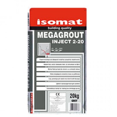 Isomat MEGAGROUT-INJECT 2-20 20 kg Τσιμεντοκονίαμα Για Εφαρμογή Ενεμάτων Μειωμένης Συρρίκνωσης