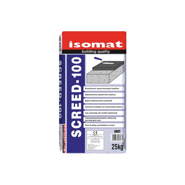 Isomat Screed-100 25 kg Επιπεδωτικό Τσιμεντοκονίαμα Για Γέμισμα Δαπέδων