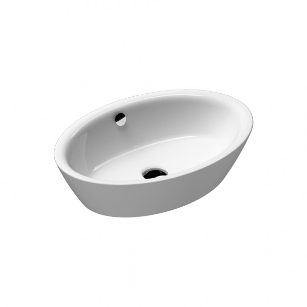 Νιπτηρες - Ειδη Υγιεινης - Gsi Sand 9049 60x42cm Λευκός Επιτραπέζιος Νιπτήρας Μπάνιου