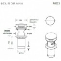 Eurorama R0323 Clic-Clac Χρωμέ Βαλβίδα Νιπτήρος