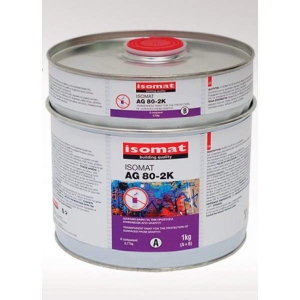 Isomat AG 80-2K Διάφανο Γυαλιστερό Πολυουρεθανικό Βερνίκι 5Kg Για Την Προστασία Επιφανειών Από Graffiti ISOMAT 
