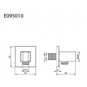 Μπαταριες Μπανιου - Eurorama Quadra E095010 Black Matt Επιτοίχια Παροχή Νερού Με Στήριγμα Τηλεφώνου