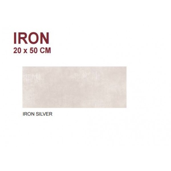Karag Iron Silver 20 x 50 cm Πλακάκι Τοίχου Iron 20x50
