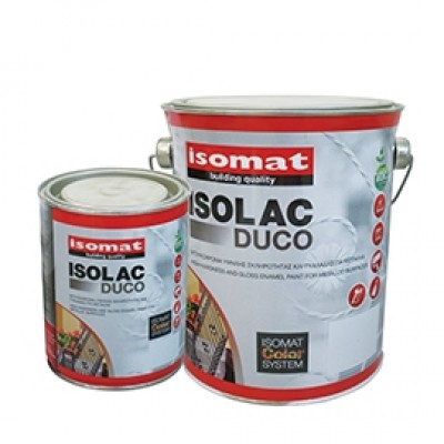 ISOLAC DUCO GLOSS(γυαλιστερο) 0,75 lt ISOMAT Ντουκόχρωμα υψηλής σκληρότητας και γυαλαδας για μέταλλα Λευκο
