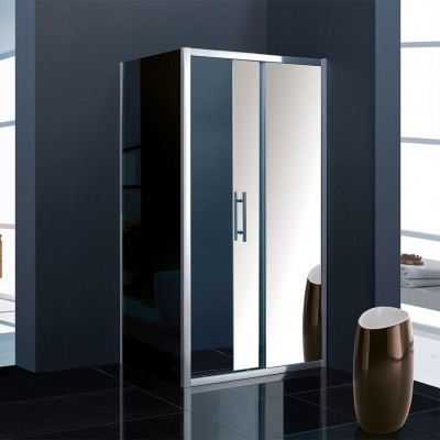 Devon Plaza 120 Mirror Slider 1+1 SLD Πόρτα Ντουζιέρας Με 1 Σταθερό & 1 Συρόμενο Φύλλο