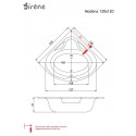 Ειδη Υγιεινης - Sirene Modena W/POOL 120x120 Μπανιέρα Με Σύστημα Υδρομασάζ