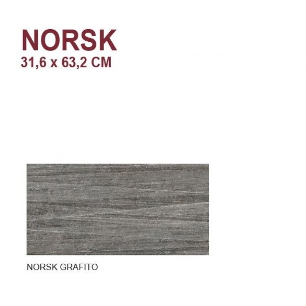 Karag Norsk Grafito 31.6 x 63.2 cm Πλακάκι Τοίχου Norsk 31x63