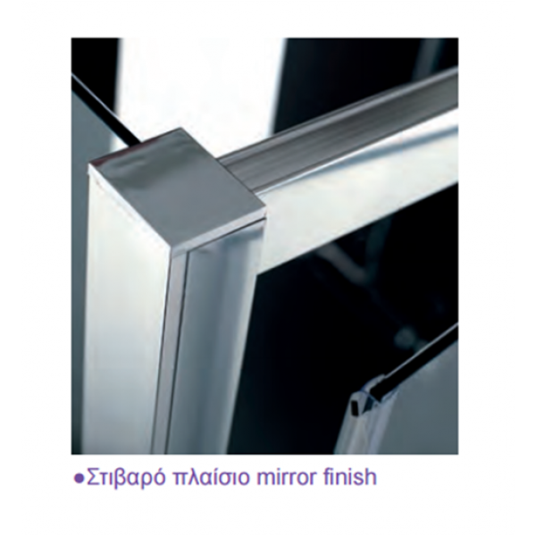 Devon Primus Slider 2+2 SLP 190  4 ΑΤΟΚΕΣ ΔΟΣΕΙΣ  Clear Clean Glass Πόρτα Ντουζιέρας Με 2 Σταθερά & 2 Συρόμενα Φύλλα