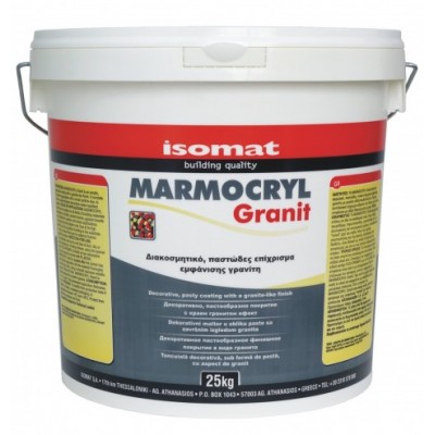Isomat Marmocryl Granit 25 kg Ακρυλικό Παστώδες Επίχρισμα Εμφάνισης Γρανίτη G110