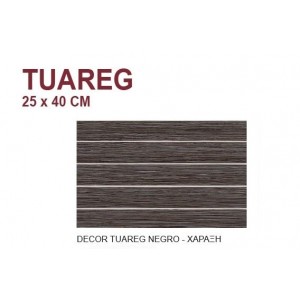 Karag Tuareg Decor Negro Χάραξη 25 x 40 cm Πλακάκι Τοίχου