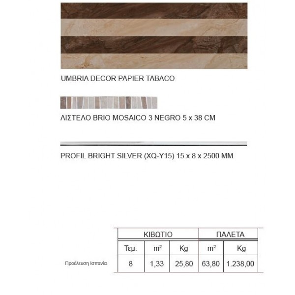 Πλακακια - Karag Umbria Mosaico Mix 24.2 x 68.5 cm Πλακάκι Τοίχου